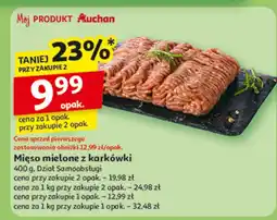 Auchan Mięso mielone z karkówki 400g Dział Samoobsługi oferta