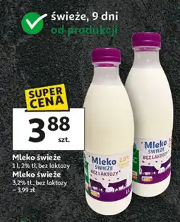 Auchan Mleko świeże 1,2% tł. bez laktozy 1l Auchan oferta