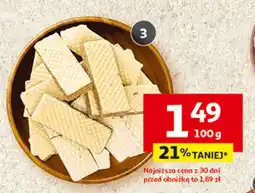 Auchan Wafle kakaowe, śmietankowe lub orzechowe Auchan oferta