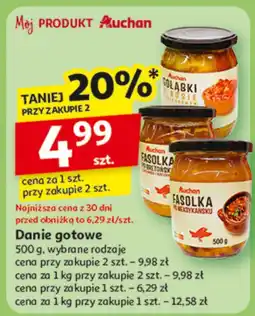 Auchan Danie gotowe fasolka po bretońsku lub gulasz 500g Auchan oferta