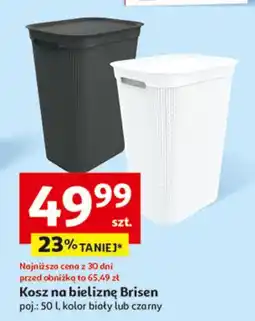 Auchan Kosz na bieliznę brisen 50 l czarny oferta