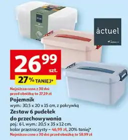 Auchan Pudełka do przechowywania z pokrywkami Actuel oferta