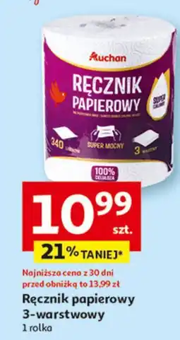 Auchan Recznik papierowy 3 warstwy 340 listków Auchan oferta