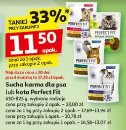 Auchan Karma dla kota wołowina i kurczak Perfect Fit Natural Vitality oferta