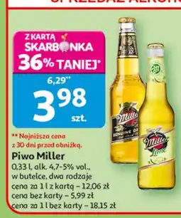 Auchan Piwo Miller Lime oferta