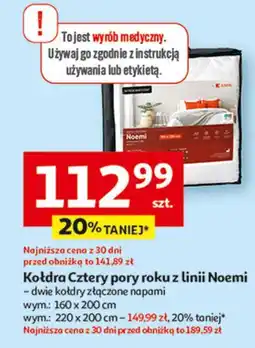 Auchan Kołdra cztery pory roku noemi 220 x 200 cm oferta