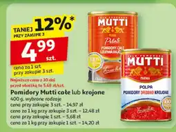 Auchan Pomidory drobno krojone polpa Mutti oferta