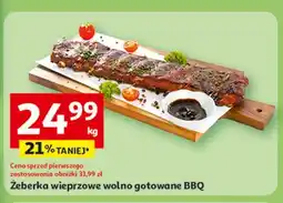 Auchan Żeberka wieprzowe w marynacie bbq smoky oferta