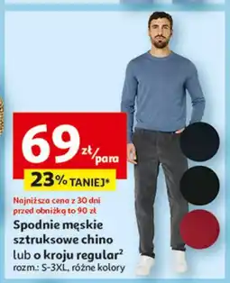 Auchan Spodnie męskie chino rozm. s-3xl Inextenso By Auchan oferta