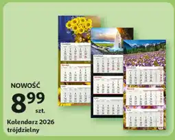 Auchan Kalendarz ścienny trójdzielny oferta