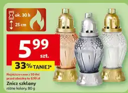 Auchan Znicz szklany 30h 25 cm oferta