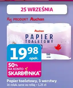 Auchan Papier toaletowy biały Auchan oferta