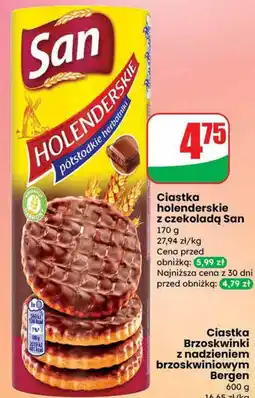 Dino Ciastka holenderskie z czekoladą San 170 g oferta