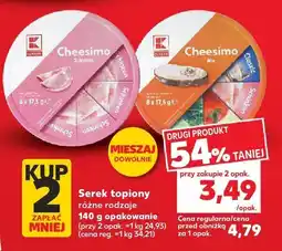 Kaufland Serek topiony Cheesimo różne rodzaje 140g K-Classic oferta