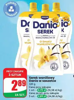 Dino Serek waniliowy Danio w saszetce 120g oferta