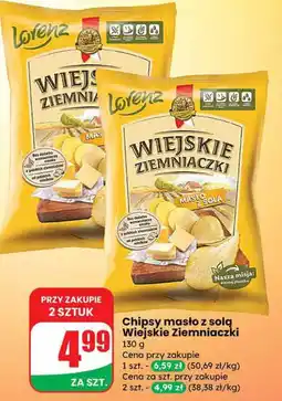 Dino Chipsy masło z solą Wiejskie Ziemniaczki 130g Lorenz oferta