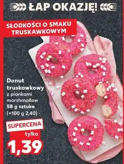 Kaufland Donut truskawkowy z piankami marshmallow Kaufland oferta