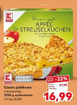 Kaufland Ciasto jabłkowe z kruszonką 1250g K-Classic oferta