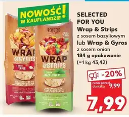 Kaufland Wrap & Strips z sosem bazyliowym 184g Selected for You oferta