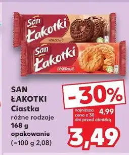 Kaufland Ciastka SAN ŁAKOTKI różne rodzaje 168 g oferta