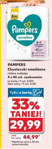 Kaufland Pampers Chusteczki nawilżane różne rodzaje 4 x 80 szt oferta