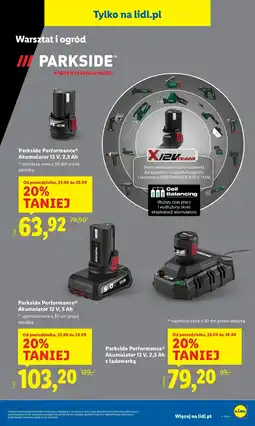 Lidl Akumulator Parkside oferta