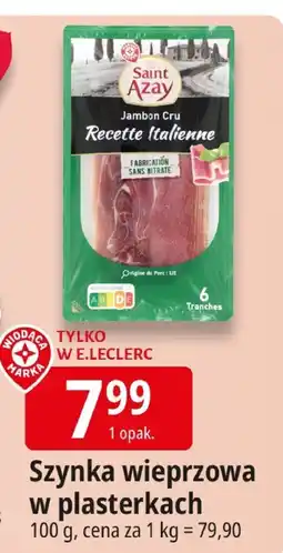 E.Leclerc Szynka wieprzowa w plasterkach Leclerc oferta