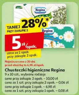 Auchan Chusteczki higieniczne soft bamboo Regina oferta