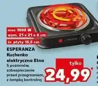 Kaufland Kuchenka elektryczna etna 1000 w Esperanza oferta