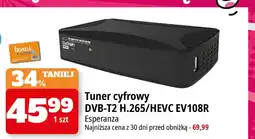 E.Leclerc Tuner dvb-t/t2 h.265/hevc ev108r Esperanza oferta