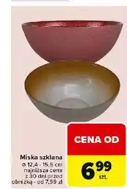 Carrefour Miska szklana 15.5 cm oferta