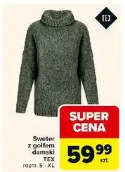 Carrefour Sweter damski z golfem s-xl Tex oferta