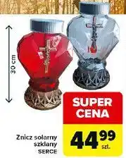 Carrefour Znicz solarny serce 30 cm oferta