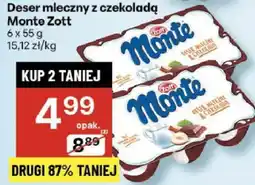 Delikatesy Centrum Deser mleczny z czekoladą Monte Zott 6x55g oferta