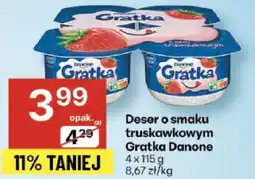 Delikatesy Centrum Deser o smaku truskawkowym Gratka Danone 4x115g oferta