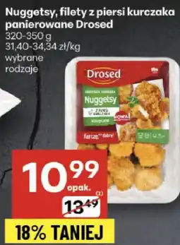 Delikatesy Centrum Nuggetsy, filety z piersi kurczaka panierowane Drosed 320-350g oferta