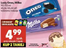 Delikatesy Centrum Lody Oreo, Milka 90-110ml oferta