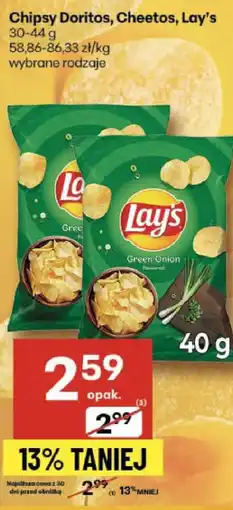 Delikatesy Centrum Chipsy Doritos, Cheetos, Lay's 30-44g oferta