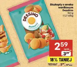 Delikatesy Centrum Biszkopty o smaku waniliowym Dessimo 150g oferta
