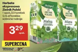 Delikatesy Centrum Herbata ekspresowa Zielnik Polski Melisa/Mięta 20 torebek Herbapol oferta