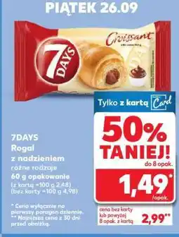 Kaufland 7DAYS Rogal z nadzieniem oferta