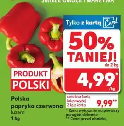 Kaufland Polska papryka czerwona luzem 1 kg oferta