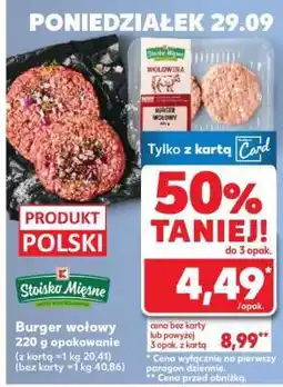 Kaufland Burger wołowy 220 g opakowanie oferta