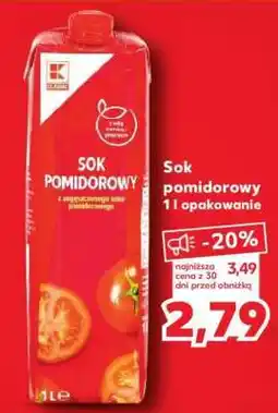 Kaufland Sok pomidorowy 1 l opakowanie oferta