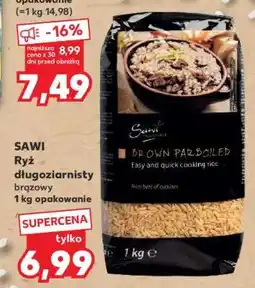 Kaufland SAWI Ryż długoziarnisty brązowy 1 kg opakowanie oferta
