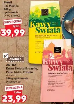 Kaufland ASTRA Kawa Świata Brazylia, Peru, Indie, Etiopia ziarnista oferta
