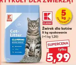 Kaufland Żwirek dla kotów 5 kg opakowanie oferta