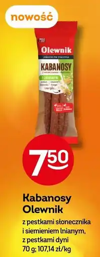 Żabka Kabanosy Olewnik z pestkami słonecznika i siemieniem lnianym oferta