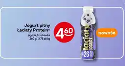 Żabka Jogurt pitny Łaciaty Protein+ jagoda, truskawka 360g oferta