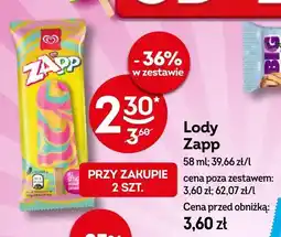 Żabka Lody Zapp 58ml Żabka oferta